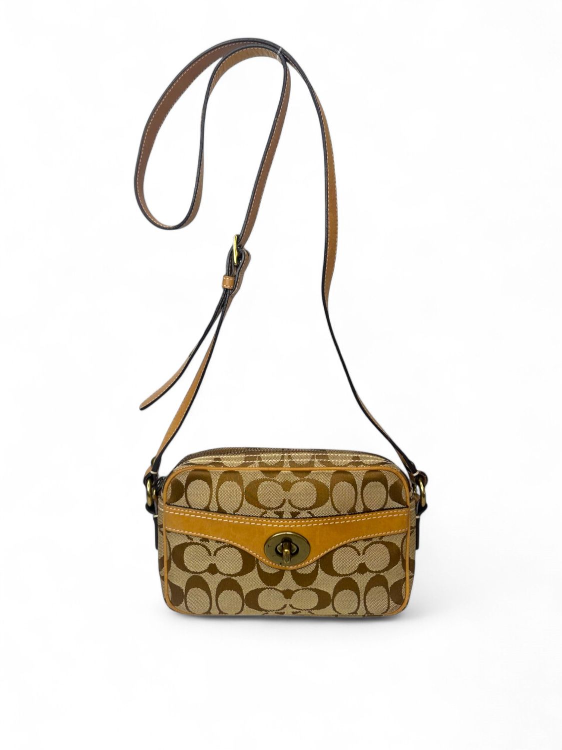 Coach Vintage Y2K Signature Turnlock Shoulder Bag