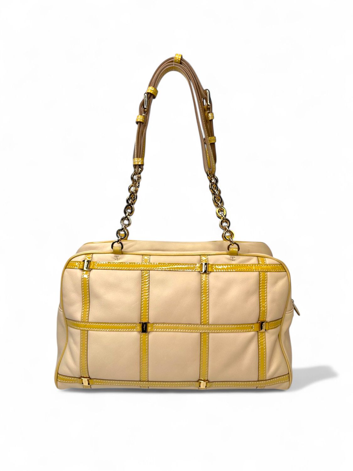 Salvatore Ferragamo Vara Chain Quilted Leather Shoulder Bag