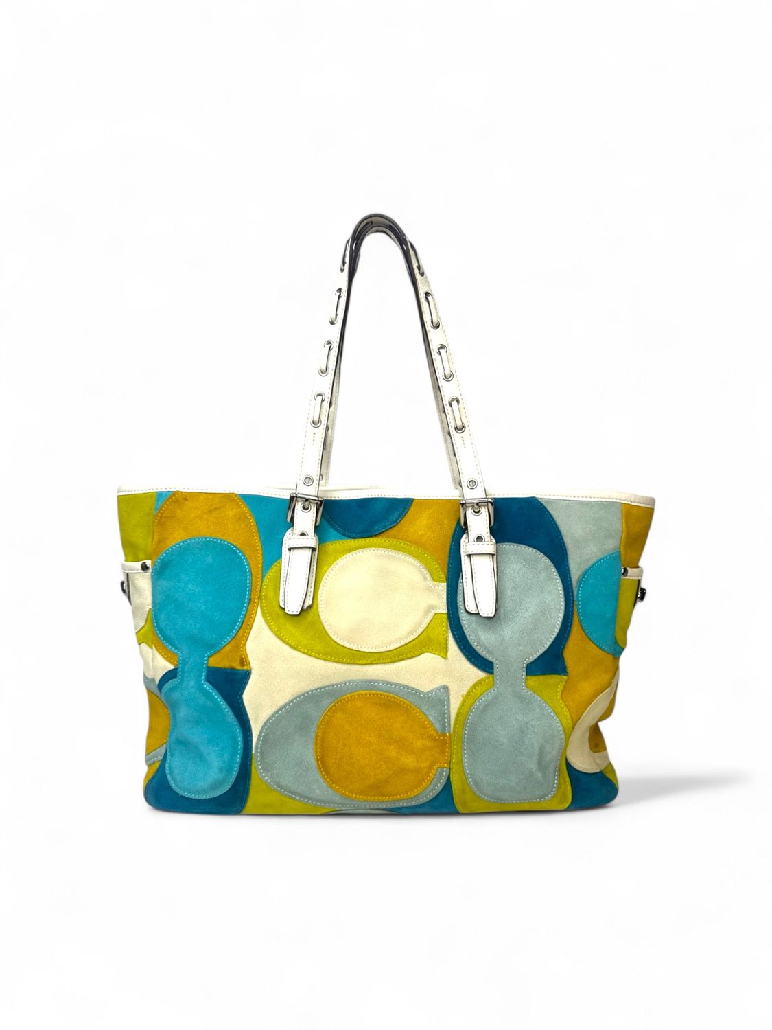 Coach 2010 Limited Edition Optic Signature C Patchwork Suede Gallery Tote