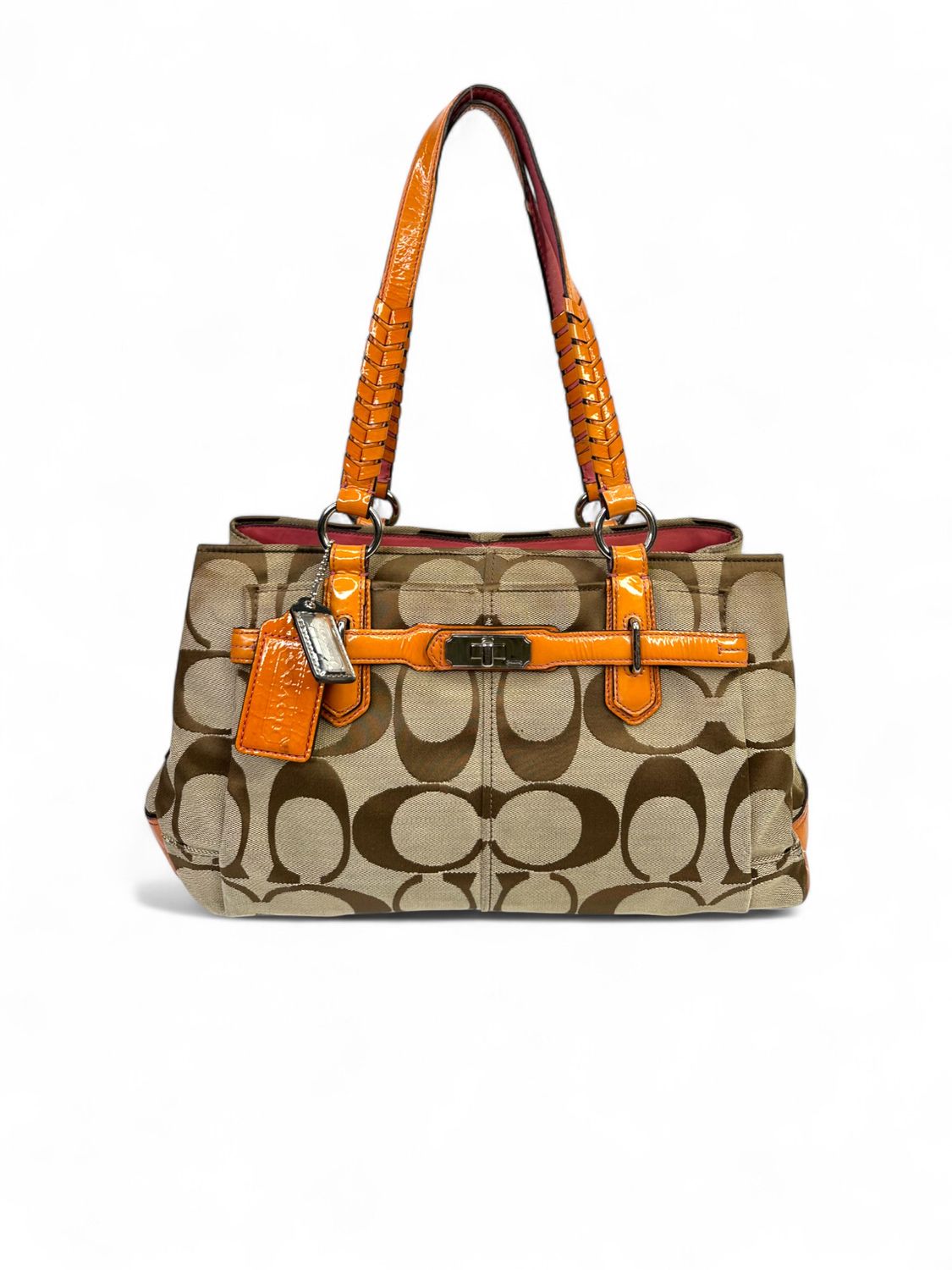 Coach Signature Chelsea Khaki Rose Jayden Carryall Tote Satchel Bag