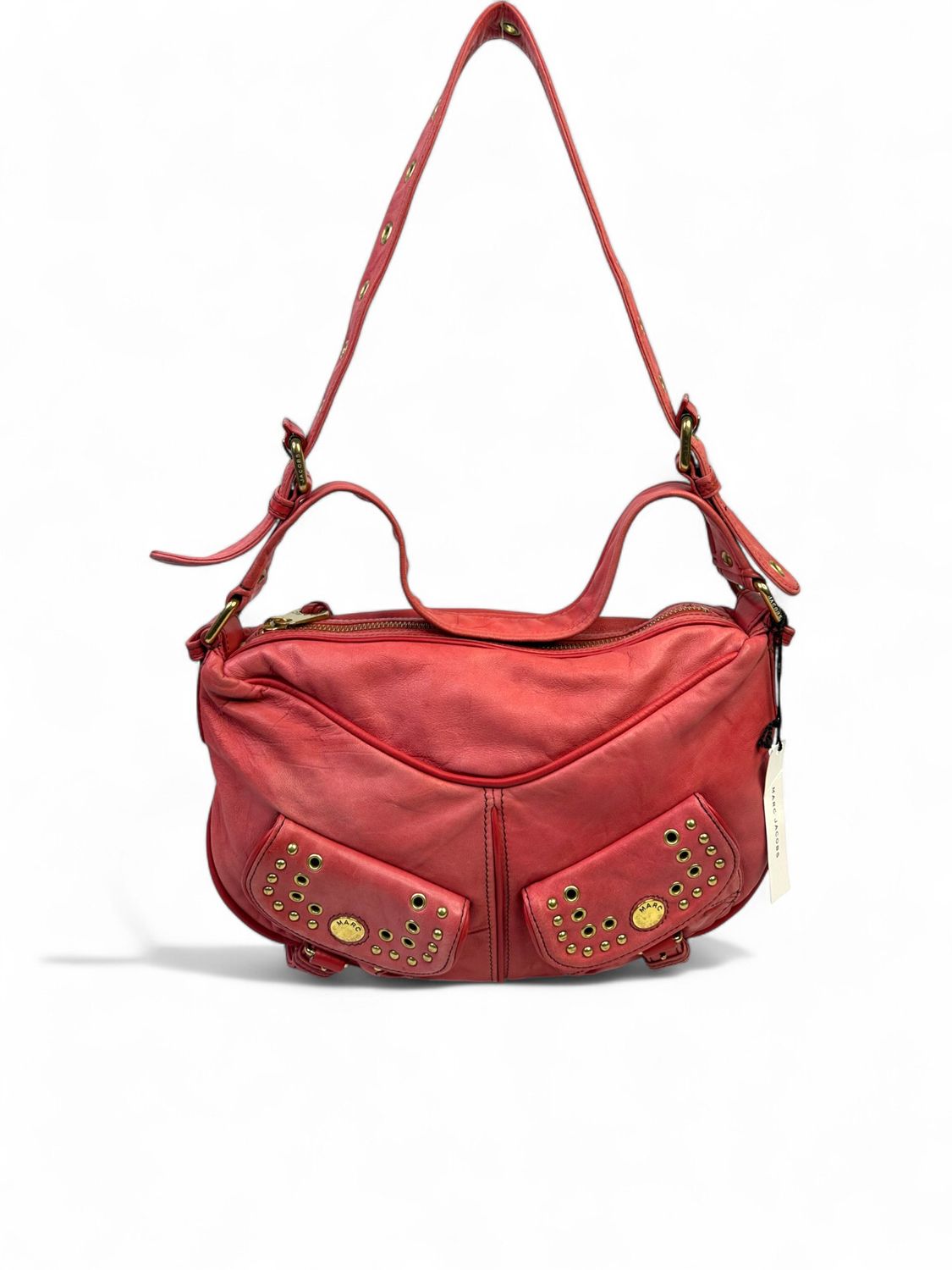 Marc Jacobs Vintage Y2K Pink Leather Hobo Satchel Bag