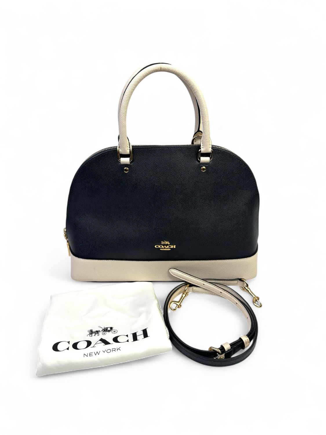 Coach Cora Domed Satchel in Crossgrain Leather W/ Dust Bag