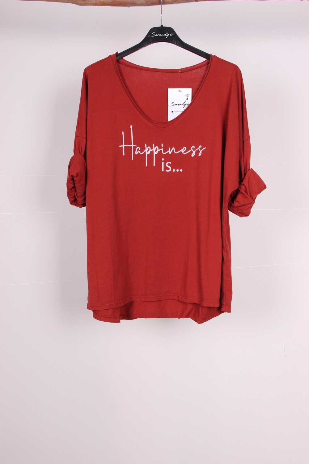 Camiseta &quot;Happiness is ...&quot;
