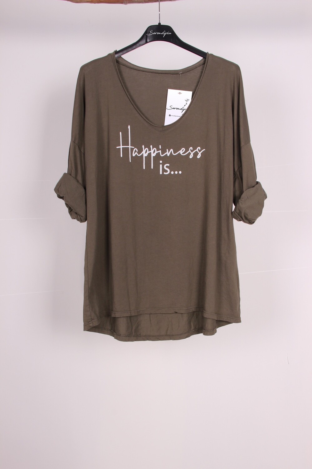 Camiseta &quot;Happiness is ...&quot;