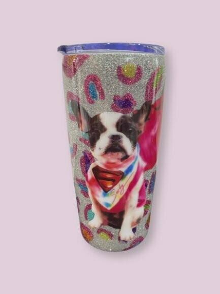 Shanelle Cheetah Glitter Tumbler