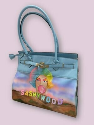 Sashywood Blue Shopping Bag