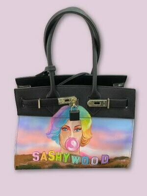 Sashywood Small Black Tote Bag & Clear