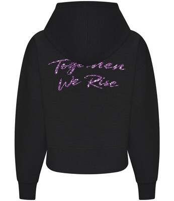 Glitter 'Together We Rise' Ladies Relaxed Hoodie
