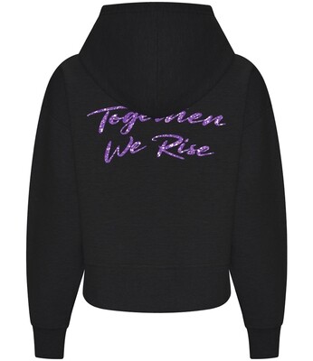 Youth Glitter "together We Rise' Sustainable Relaxed Fit Hoodie