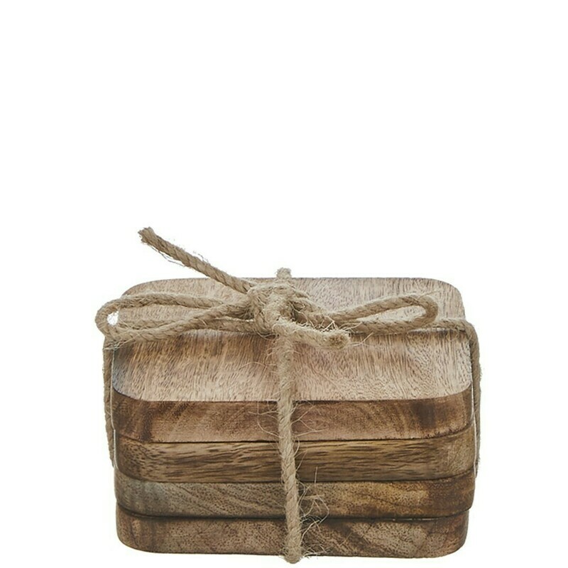 PACK 4 POSAVASOS MADERA