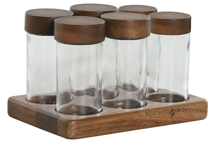 ESPECIERO ACACIA SET DE 6
