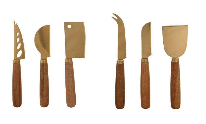 CUCHILLOS PARA QUESO ACACIA AURUM