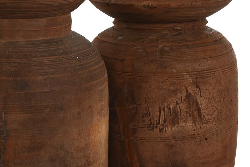JARRÓN DE MADERA NEPAL M