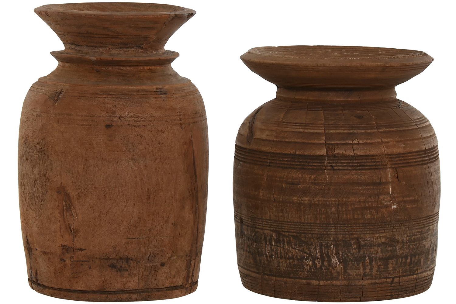 JARRÓN DE MADERA NEPAL S