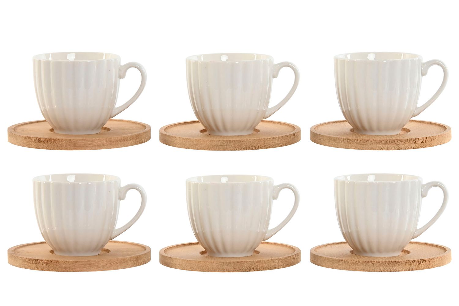TAZAS DE CAFÉ BAMBÚ RAYAS