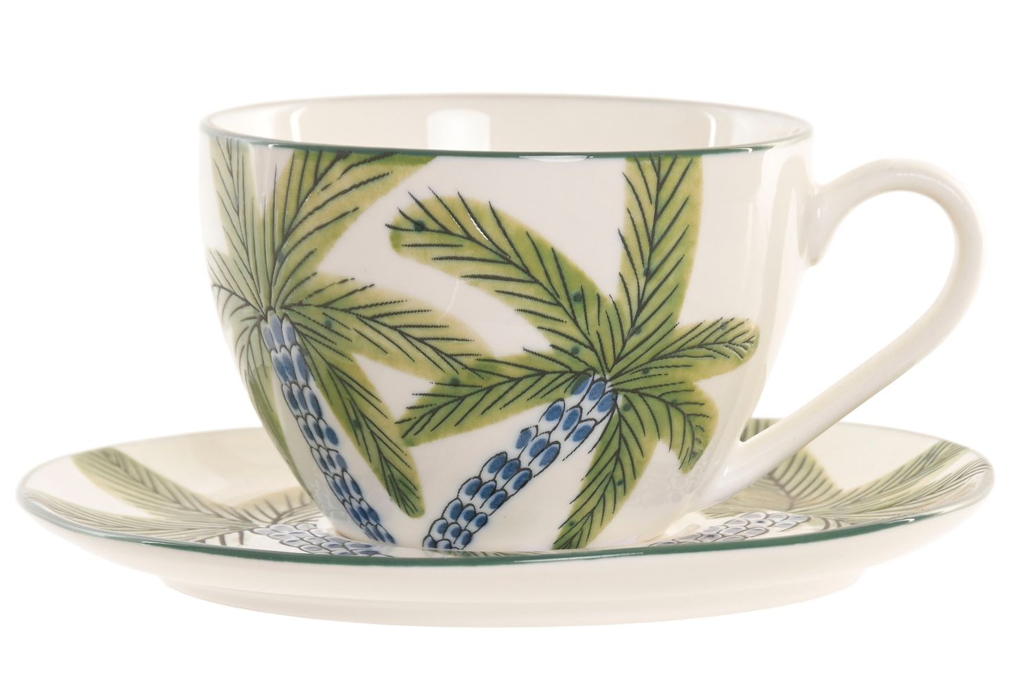 SET TAZA PALM BLUE