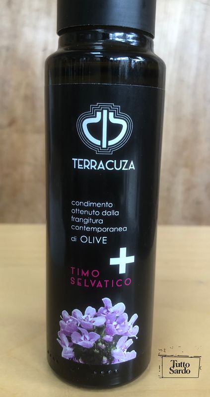 Huile d'olive extra vierge aromatisée Terracuza fleurs de Thym Sauvage 250 Ml