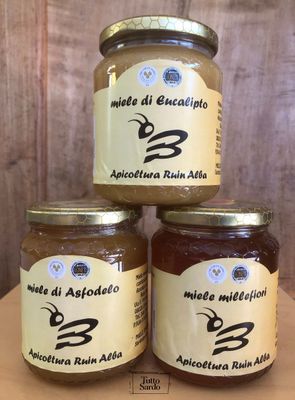 Trio de miels d'eucalyptus, t Asfodele et Arbousier Alba Ruiu