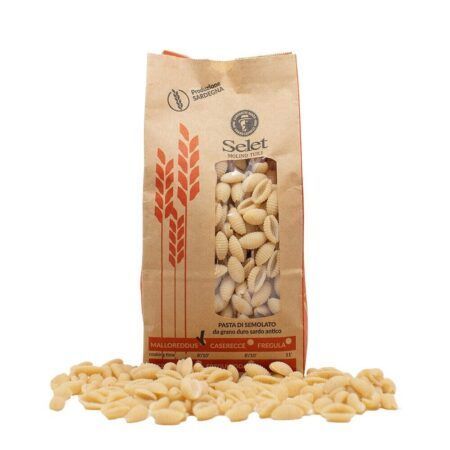 Pâtes sardes traditionnelles Maloreddos (Gnochetti sardi) Artisanales 100% Blé ancien Cappelli Sardo pauvres en Gluten 2X500Gr