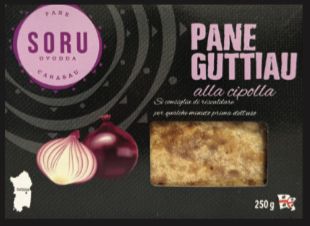 Pain sarde Carasau GUTTIAU à l'huile d'olive et oignons(Cipolla)250 Gr