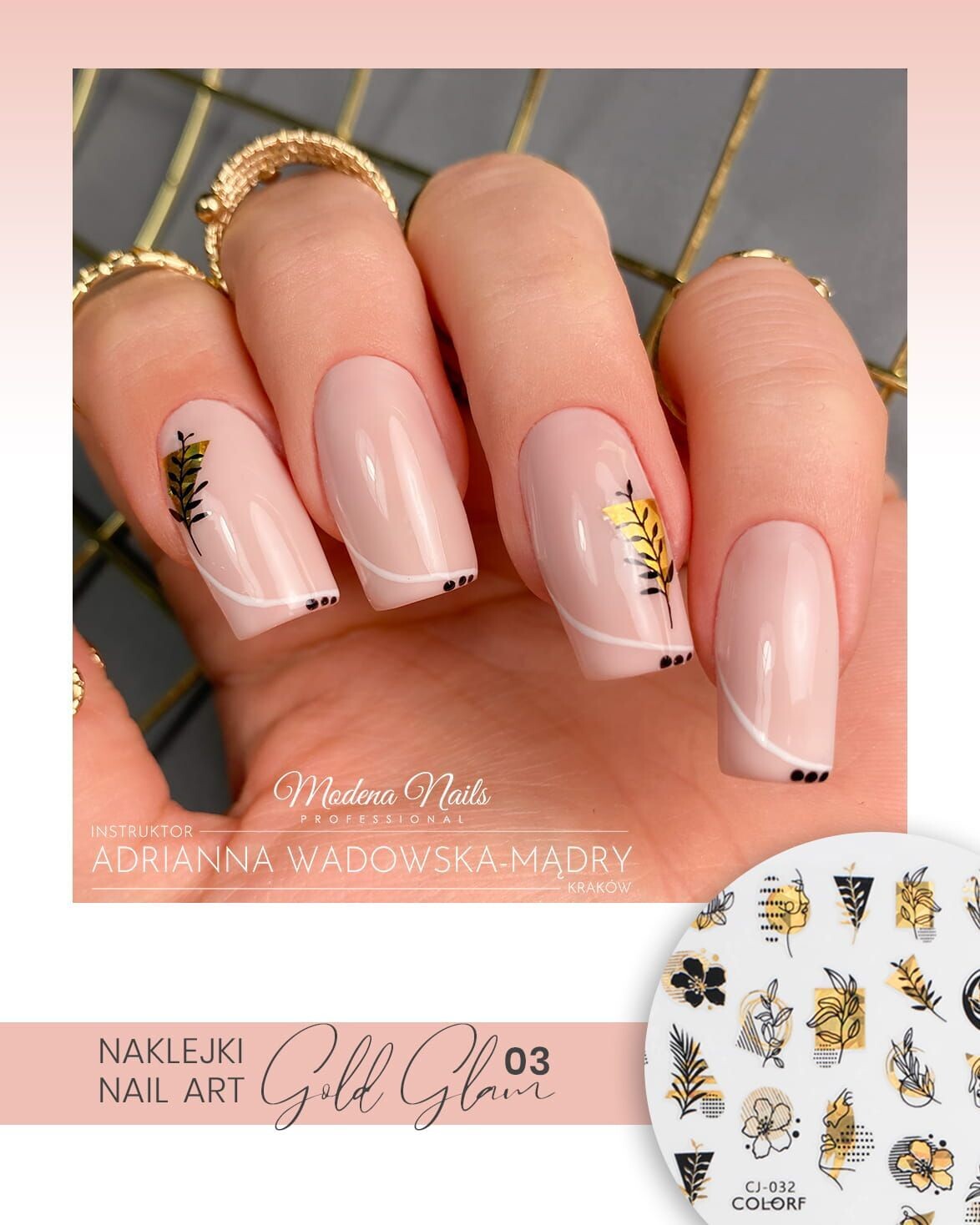 Nail Art stickers-GOLD GLAM 03