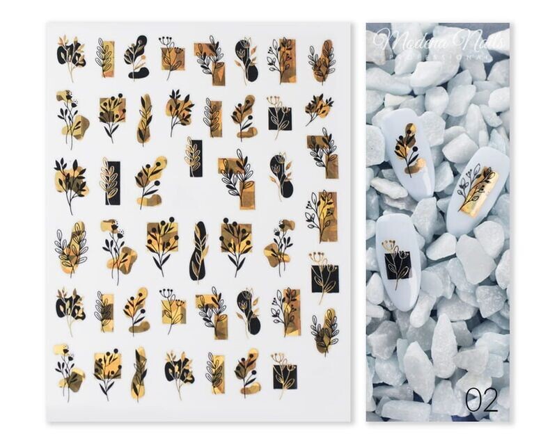 Nail Art stickers-GOLD GLAM 02