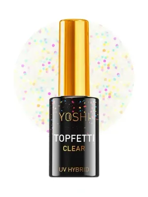 Yoshi Topfetti “Clear ” Shine Finish top coat 10ml