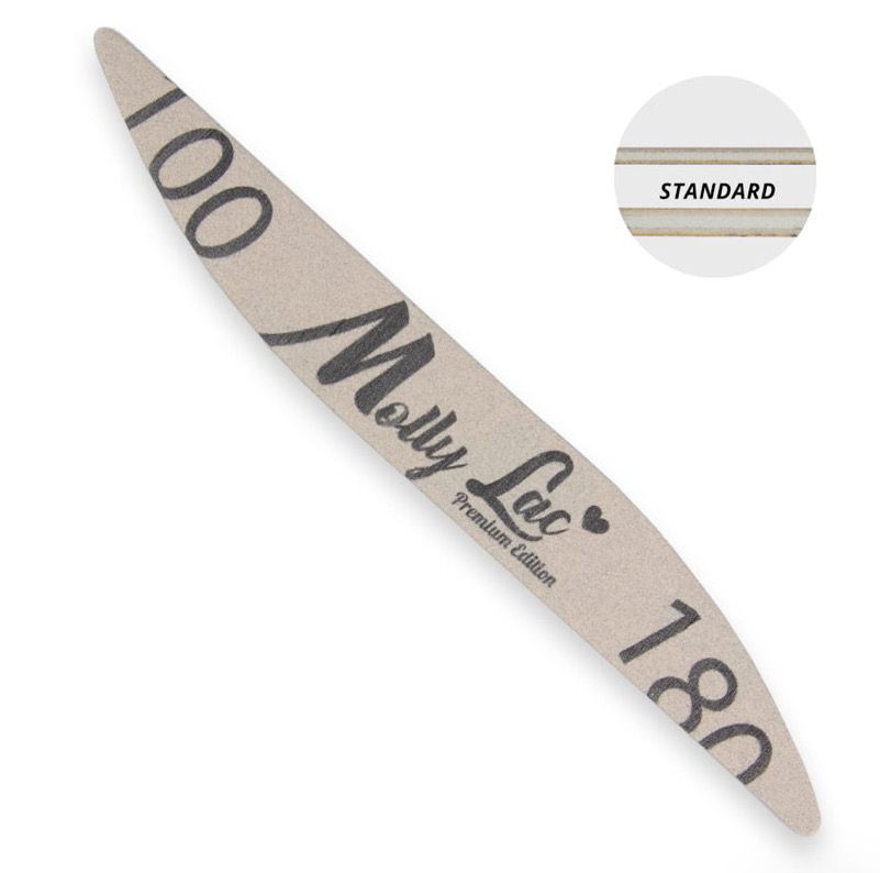 Nail File 100/180 MOLLYLAC Wave Ellipse STANDARD