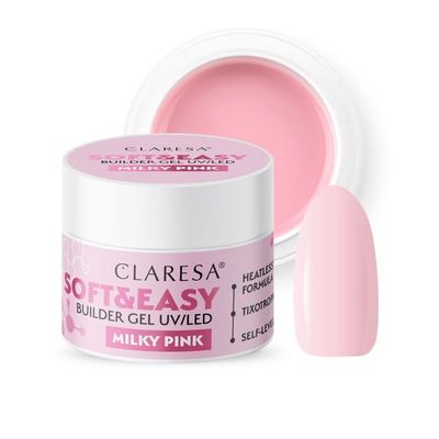 Claresa SOFT&EASY Builder Gel MILKY PINK 12g,45g,90g Claresa SOFT&EASY Builder Gel MILKY PINK 12g,45g,90g