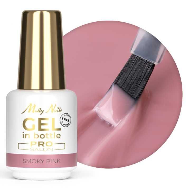 Gel in Bottle Molly Nails Pro Salon Smoky Pink HEMA/Di-HEMA Free 15g