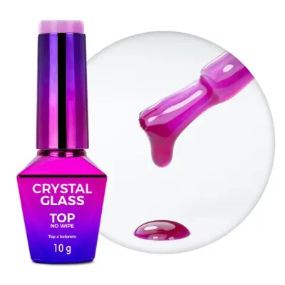 top no wipe Crystal Glass Molly Nails Purple