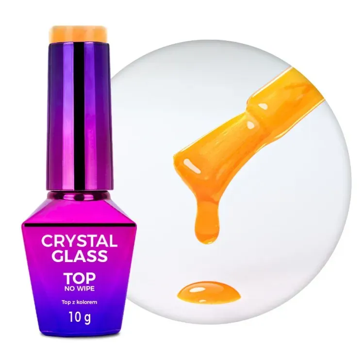 top no wipe Crystal Glass Molly Nails Orange top no wipe Crystal Glass Molly Nails Orange