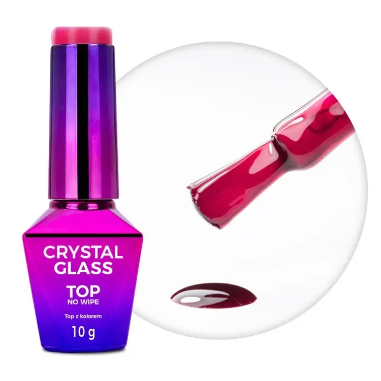top no wipe Crystal Glass Molly Nails Raspberry top no wipe Crystal Glass Molly Nails Raspberry