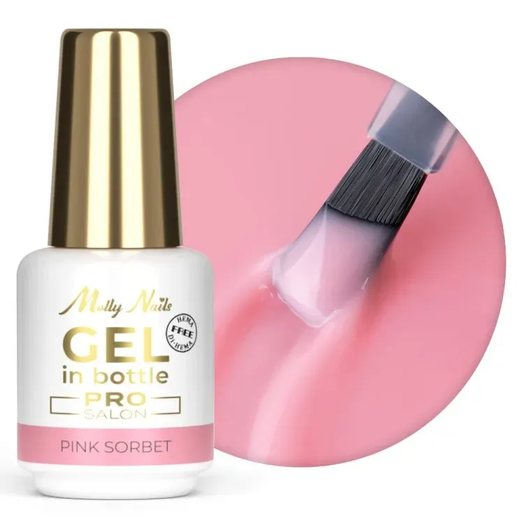 Gel in Bottle Molly Nails Pro Salon Pink Sorbet HEMA/Di-HEMA Free 15g Gel in Bottle Molly Nails Pro Salon Pink Sorbet HEMA/Di-HEMA Free 15g