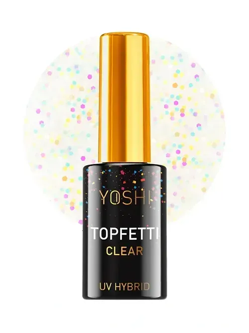 Yoshi Topfetti “Clear ” Shine Finish top coat 10ml