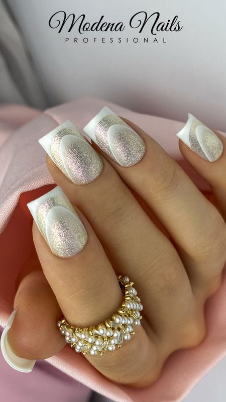French/ombre Nail Art Stickers-WHITE