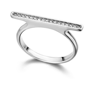 Bague or blanc 14 carats