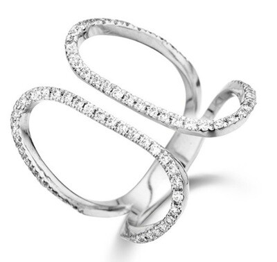 Bague or blanc 14 carats
