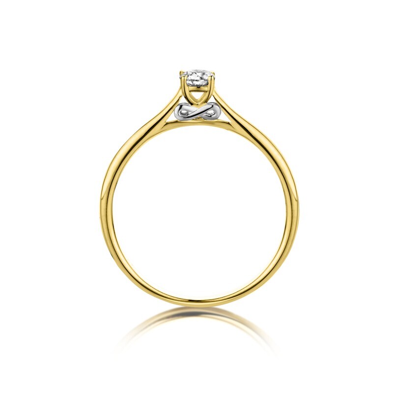 Bague solitaire or 18 carats et diamant Dulci Nea