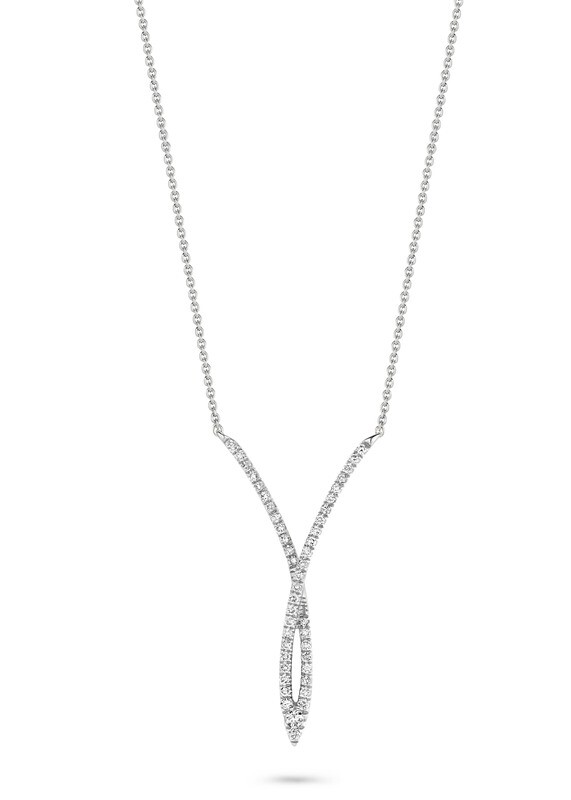 Collier or blanc 18 carats et diamants Dulci Nea