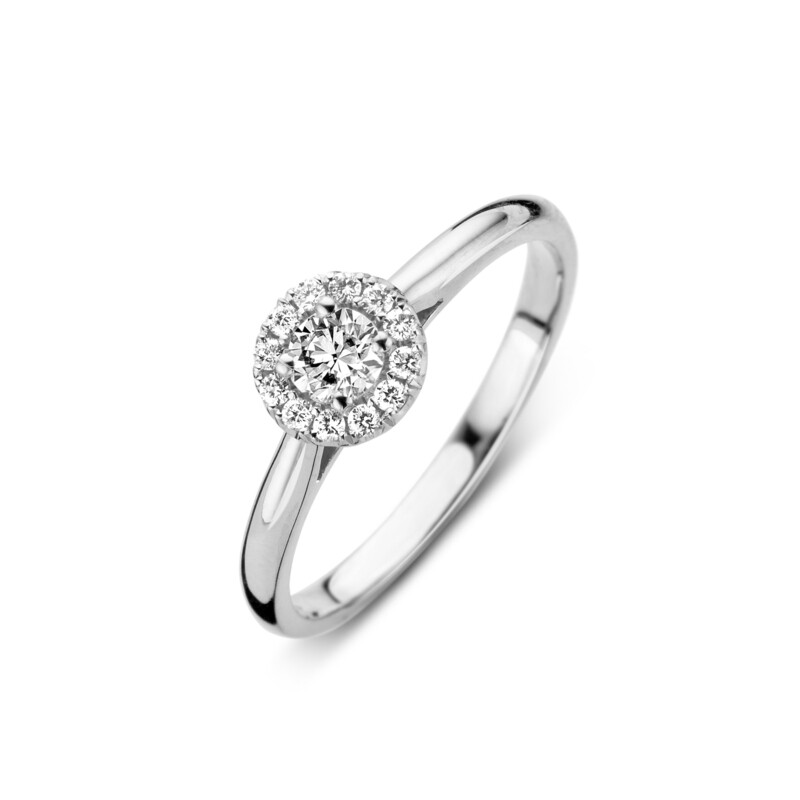 Bague or blanc et diamants