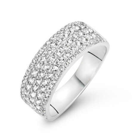 Bague or blanc + diamant