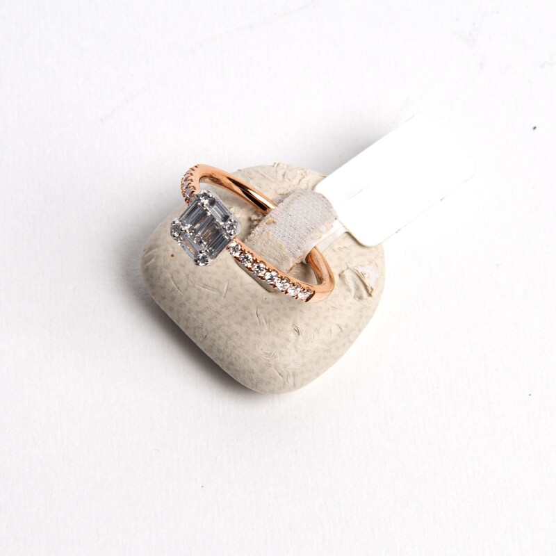 Bague or 18 carats et diamants