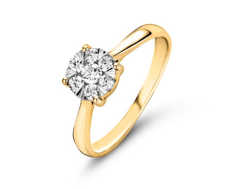 Bague or jaune 18 carats et diamants