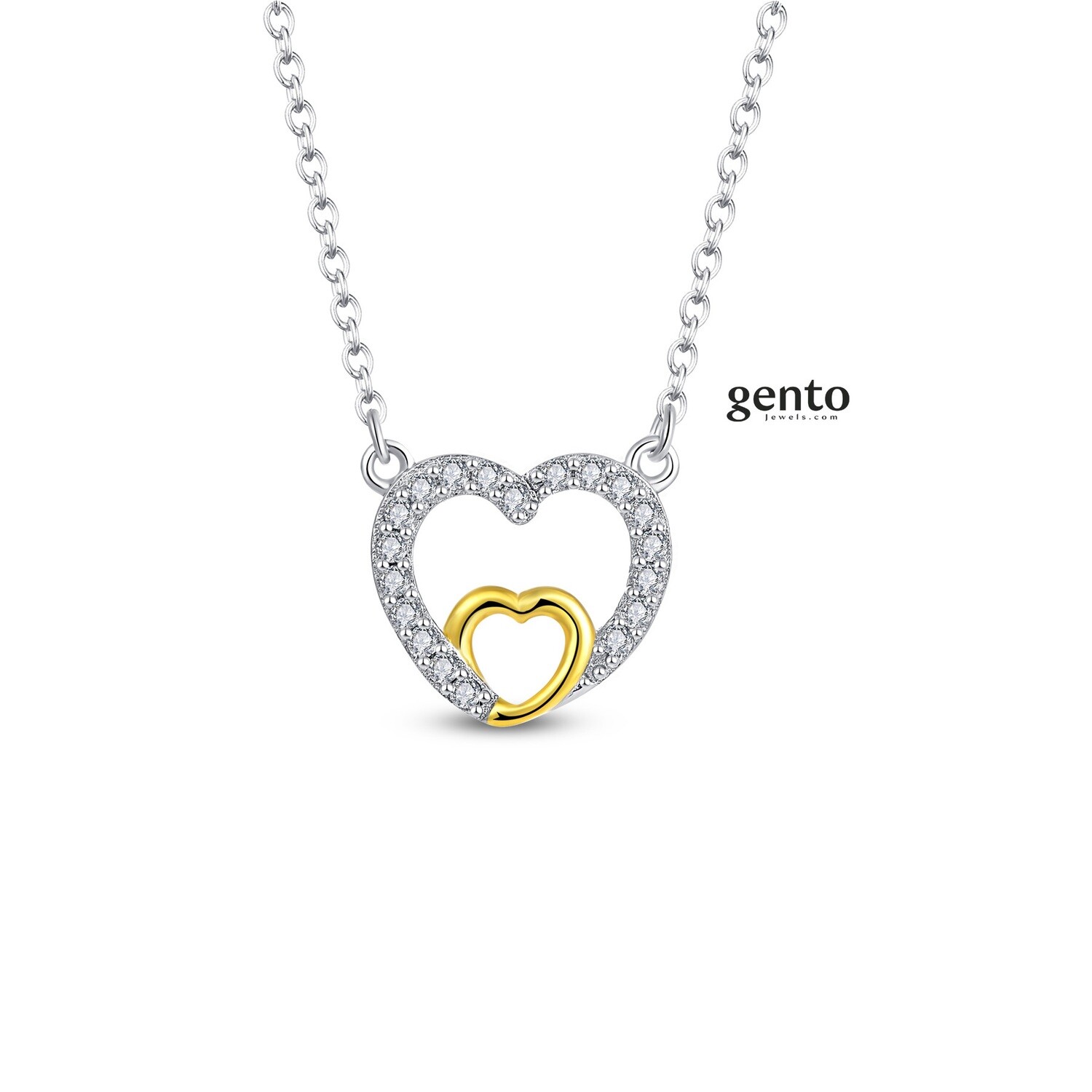 Collier argent Gento