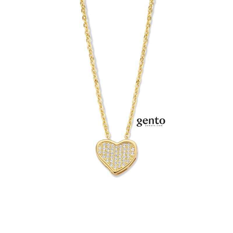 Collier argent plaqué doré Gento