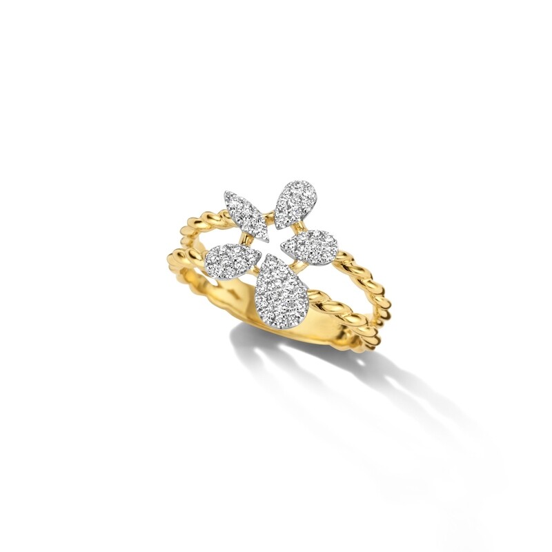 Bague or 18 carats et diamants