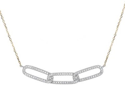 Collier or et diamants