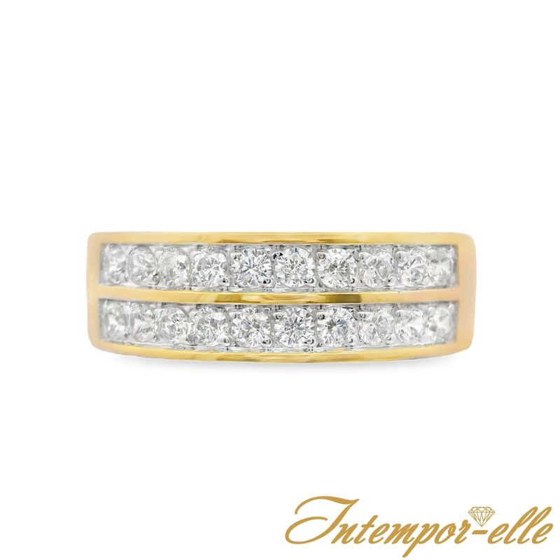Alliance or 18 carats et zirconium