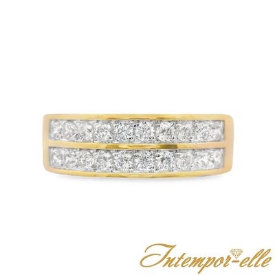 Alliance or 18 carats et zirconium